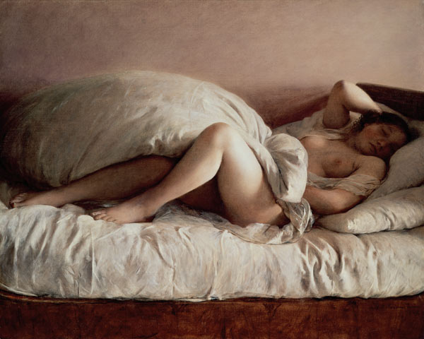 Sleeping woman a Johann Baptist Reiter