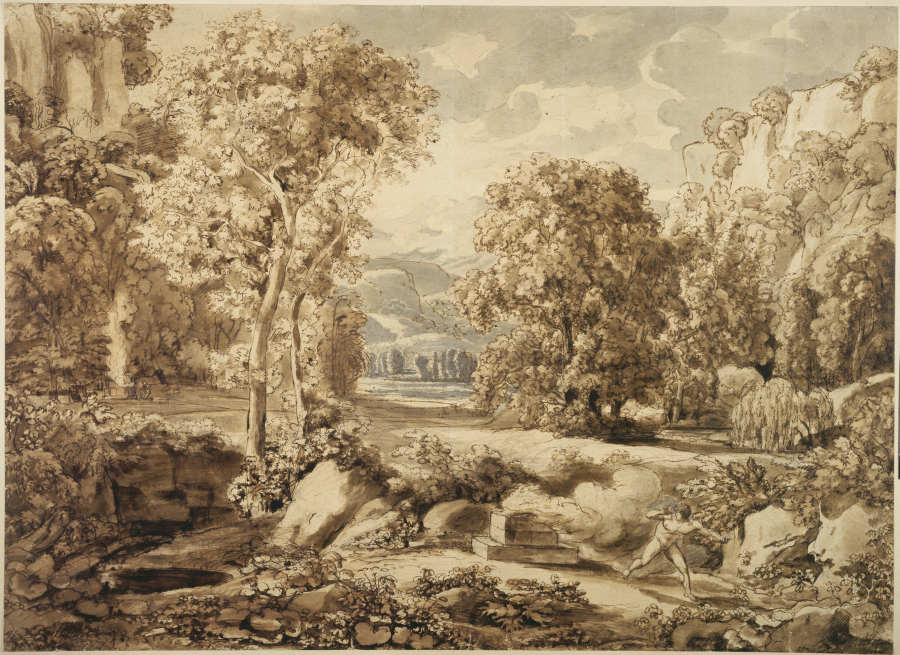 Landschaft mit den Opfern von Kain und Abel a Johann Christian Reinhart