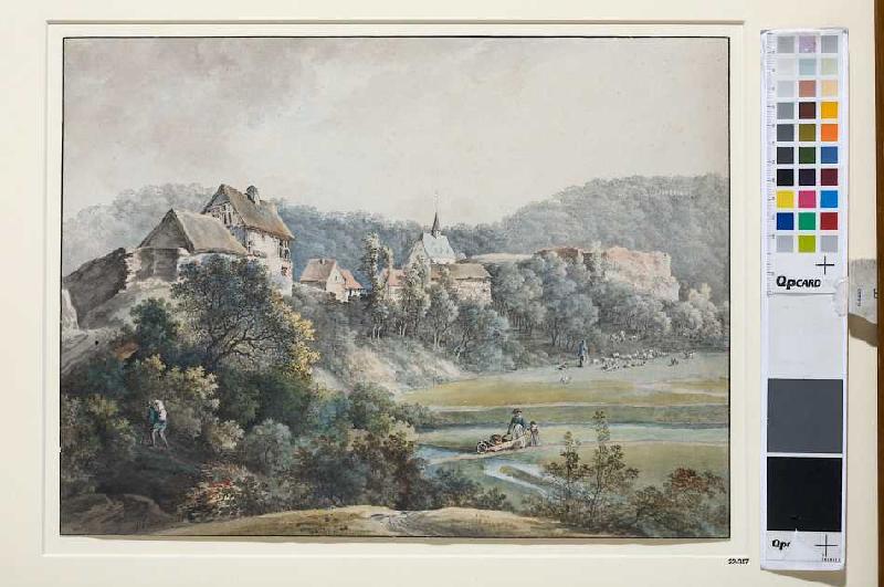 Blick auf Adolfseck im Rheingau a Johann Georg von Dillis
