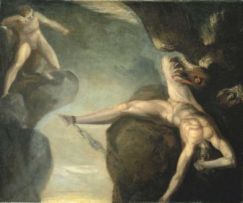 Prometheus wird von Hercules gerettet a Johann Heinrich Füssli