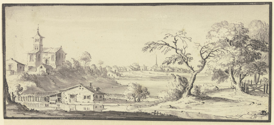 Landschaft mit einem Fluß a Johann Ludwig Aberli