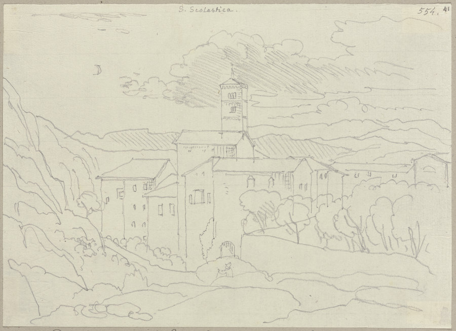 Das Benediktinerkloster Santa Scolastica bei Subiaco a Johann Ramboux