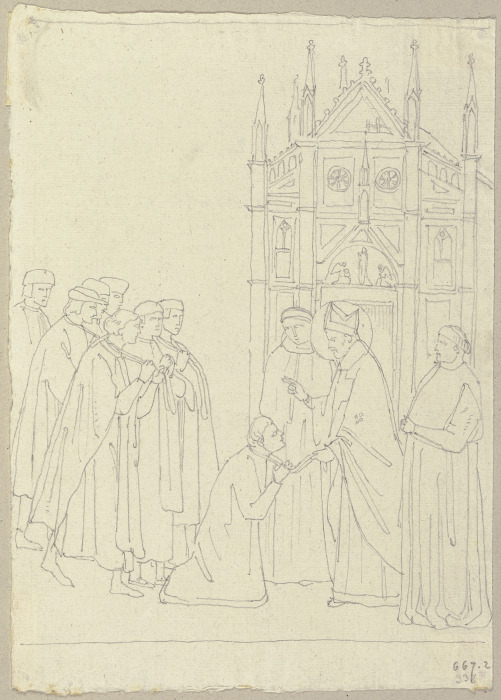 Geschichte des heiligen Nikolaus in der Kapelle des Heiligen in S. Francesco zu Assisi a Johann Ramboux