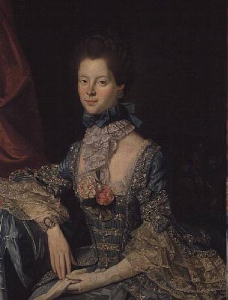 Queen Charlotte Sophia (1744-1818) wife of King George III (c.1765) a Johann Zoffany
