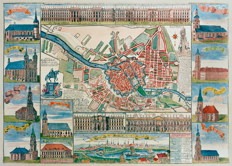 Berlin, town map 1749 a Johann David Schleuen