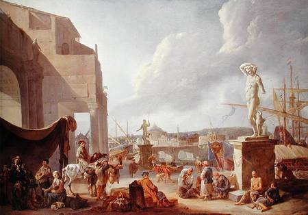 Italian Harbour a Johannes Lingelbach