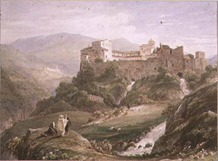 Italian Landscape, with Monastery a John Byrne