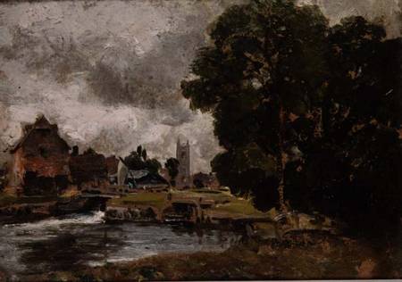 Dedham Lock and Mill a John Constable
