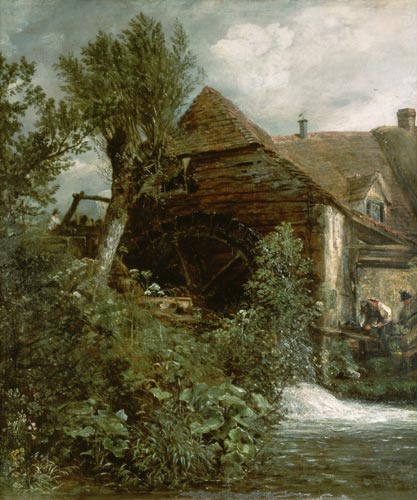 Watermill at Gillingham, Dorset a John Constable
