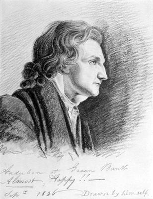 Self Portrait, 1826 (pencil on paper) a John James Audubon