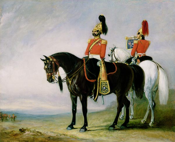 Colonel James Charles Chatterton (1792-1874) the 4th Royal Irish Dragoon Guards, on his Charger acco a John Jnr. Ferneley