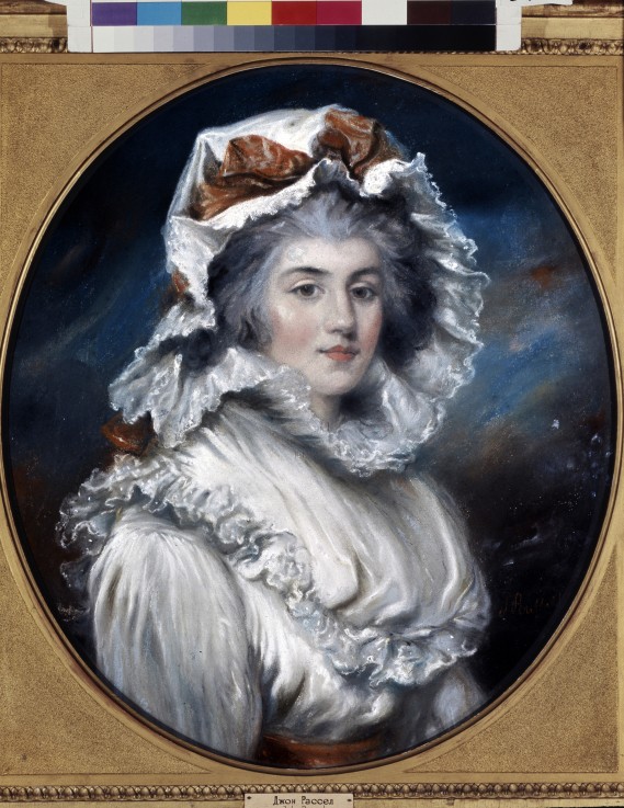 Portrait of a Girl in a Bonnet a John Russell