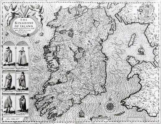 The Kingdom of Ireland, engraved by Jodocus Hondius (1563-1612), 'Theatre of the Empire of Great Bri a John Speed