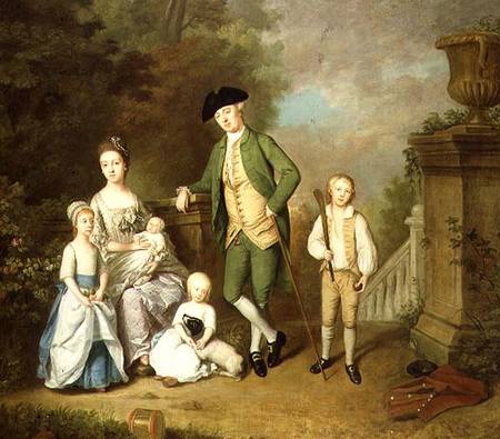 Portrait of the Wallace Family a John Thomas Seton