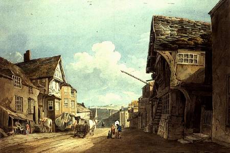 Looking down the High Street, Conway a John Varley