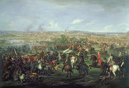 The Battle of Blenheim on the 13th August 1704, c.1743 (see 195676 for detail) a John Wootton