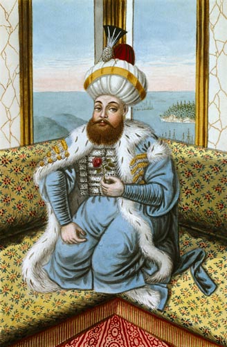 Mehmed II (1432-81) called 'Fatih', the Conqueror, from 'A Series of Portraits of the Emperors of Tu a John Young