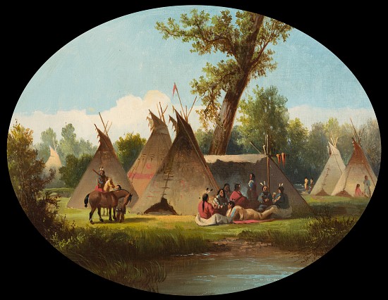 Assiniboin Encampment on the Upper Missouri a John Mix Stanley