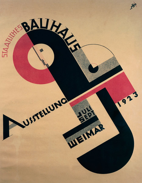 Bauhaus Exhibition Poster, 1923 (colour litho) a Joost Schmidt