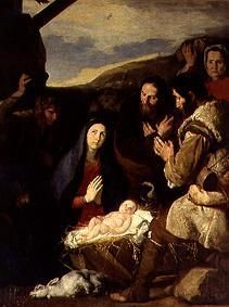 The adoration of the shepherds a José (detto Jusepe) de Ribera