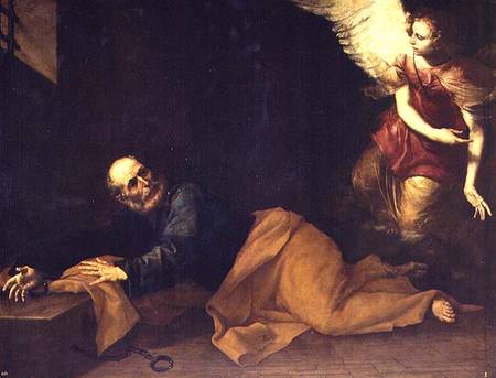 St. Peter Freed by an Angel a José (detto Jusepe) de Ribera