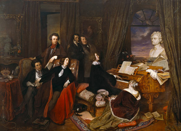 Liszt at the Piano a Joseph Danhauser