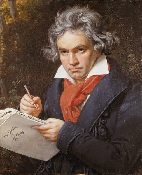 Ritratto di Ludwig van Beethoven mentre compone la Missa Solemnis a Joseph Karl Stieler