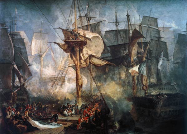 La Battaglia di Trafalgar a William Turner