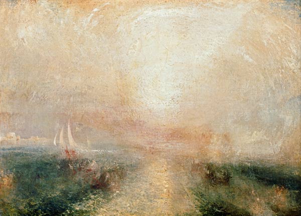 Yacht aproaching the Coast Canvas a William Turner