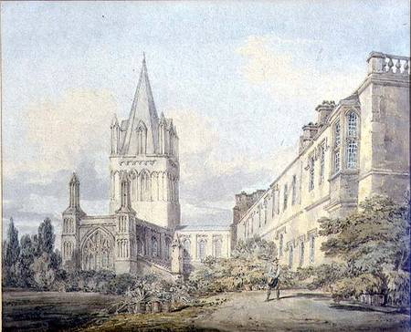 Christ Church Cathedral and Deanery, Oxford  on a William Turner