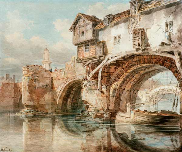 W.Turner, Old Welsh Bridge in Shrewsbury a William Turner