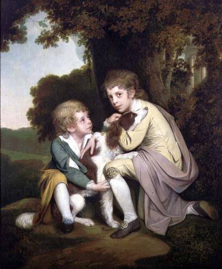 Thomas and Joseph Pickford as Children a Joseph Wright of Derby
