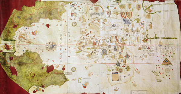 Mappa Mundi, 1502 (gouache and pen & ink on paper) a Juan de la Cosa