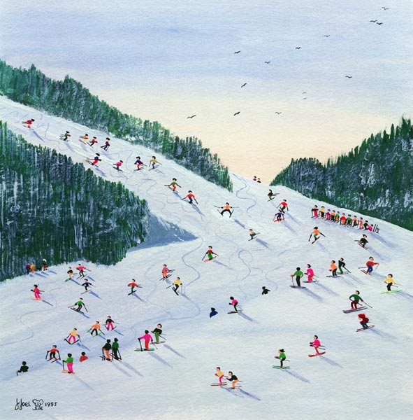 Ski-vening, 1995 (w/c)  a Judy  Joel
