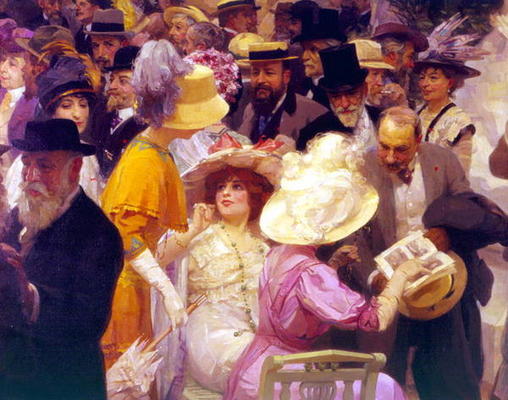 Friday at the French Artists' Salon, 1911 (oil on canvas (detail of 64809) a Jules Alexandre Grun