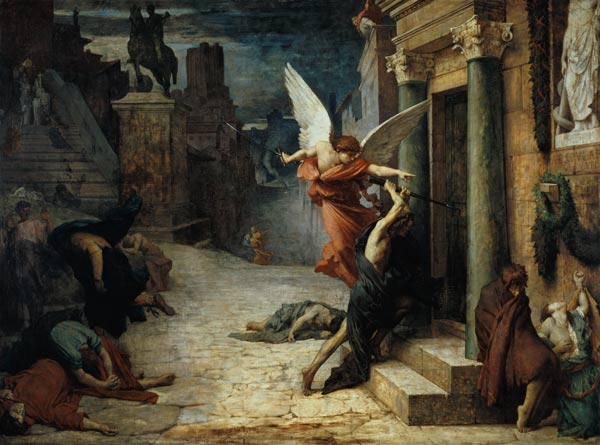 The plague in Rome (La Légende dorée or Légende de of Saint Sébastien) a Jules Elie Delaunay