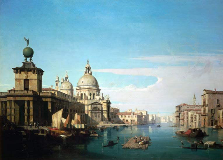 Entrance to the Grand Canal, Venice, with the Church of Santa Maria della Salute a Jules Romain Youant