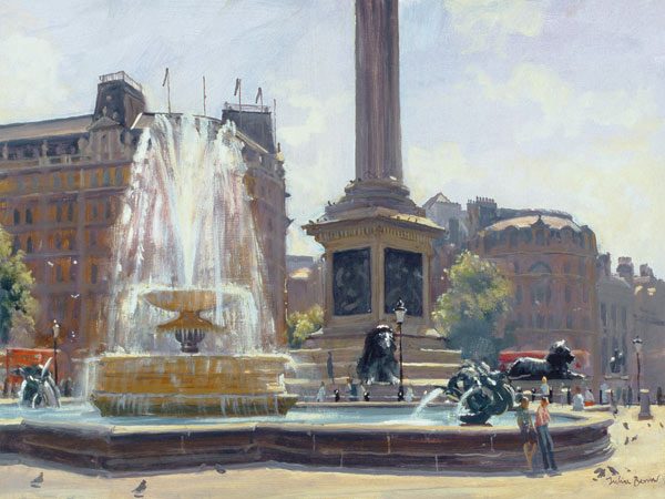 Trafalgar Square, London (oil on canvas)  a Julian  Barrow