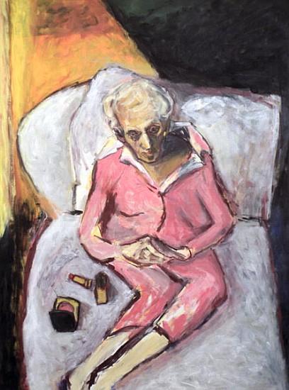 Woman with Lipstick (oil on canvas)  a Julie  Held