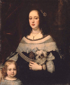 Bildnis einer Dame mit einem kleinen Mädchen a Justus Susterman