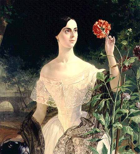 Portrait of Sofia Andreyevna Shuvalova (1829-1912) a Karl Pavlovich Bryullov
