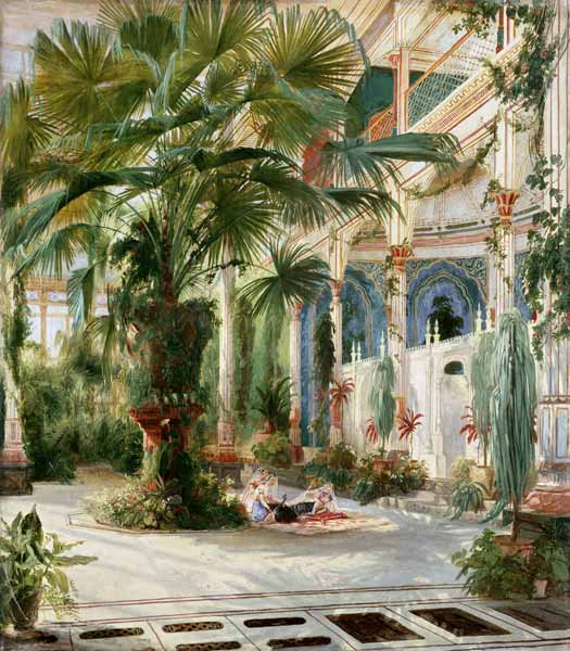 Interior of the Palm House at Potsdam a Karl Eduard Ferdinand Blechen