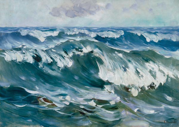 Die Welle (Meeresbrandung) a Karl Hagemeister