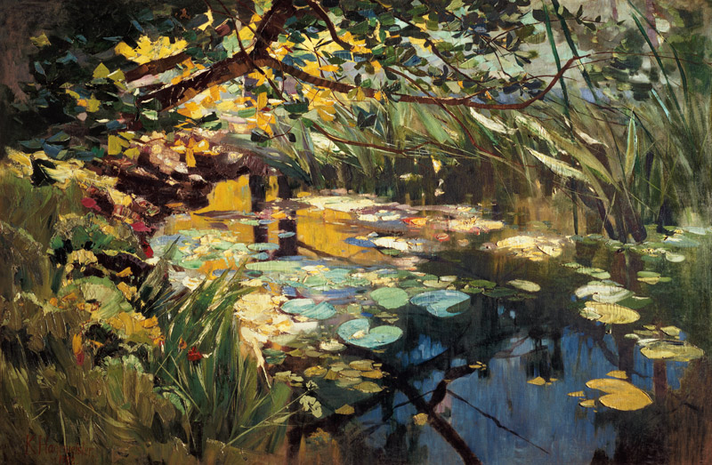Pond in the march a Karl Hagemeister
