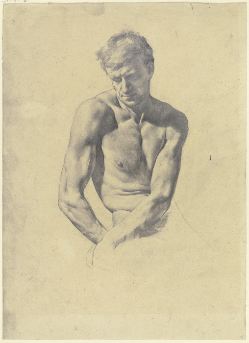 Male semi-nude a Karl Stauffer-Bern