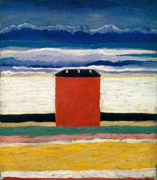 Casa rossa - quadro di Kasimir Malewitsch come stampa d\'arte o dipinto.
