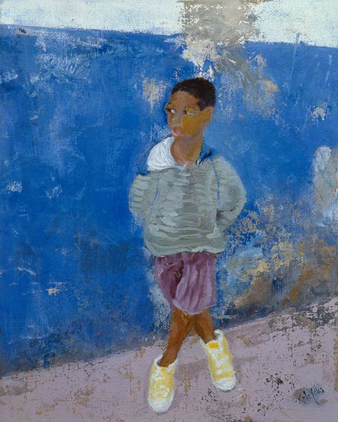 New Trainers, Havana, Cuba (oil on canvas)  a Kate  Yates