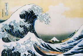 La grande onda - Serie: 36 vedute del Monte Fuji. Versione tardiva. 1823-29