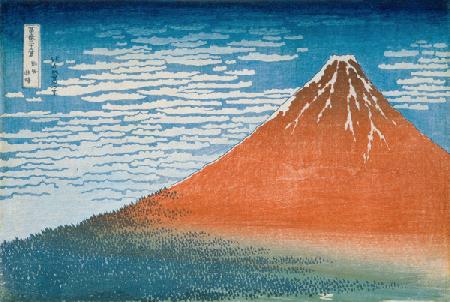 The Fuji in clear weather, end of the series of the 36 views of the Fudschijama 1823-29