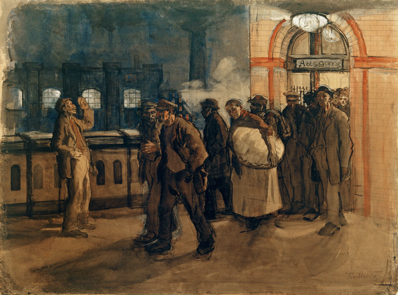 Heimkehrende Arbeiter am Lehrter Bahnhof a Käthe Kollwitz